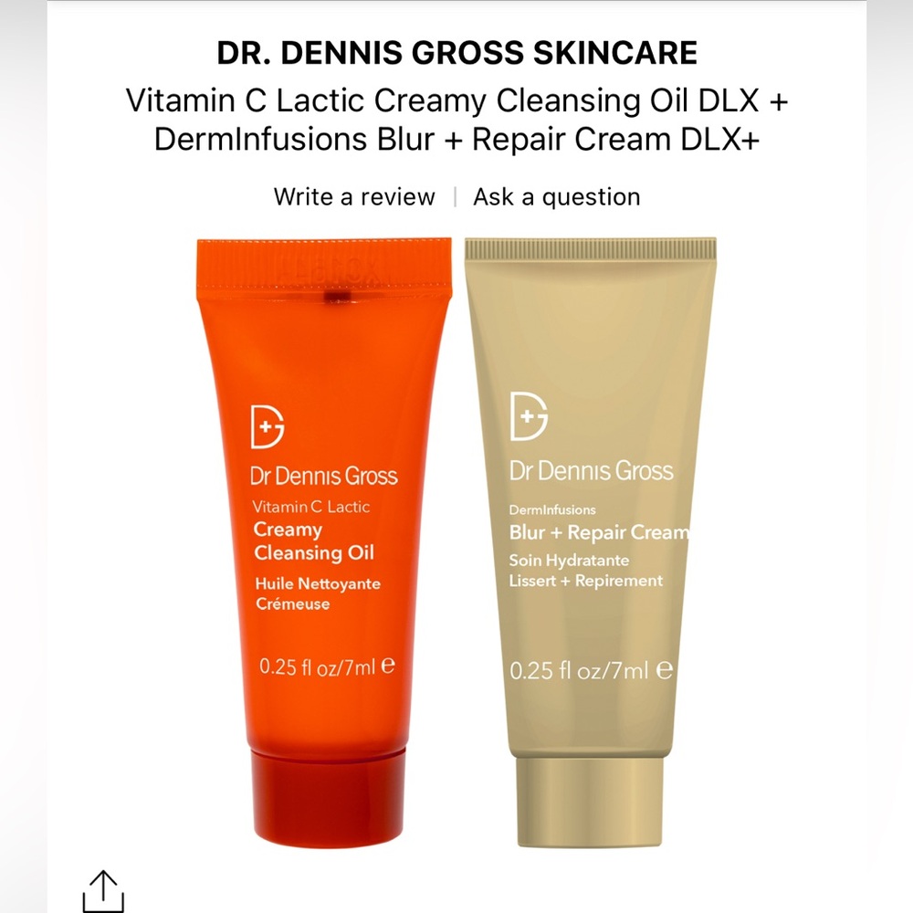 Dennis Gross Cleansing Oil and Repair Cream Duo